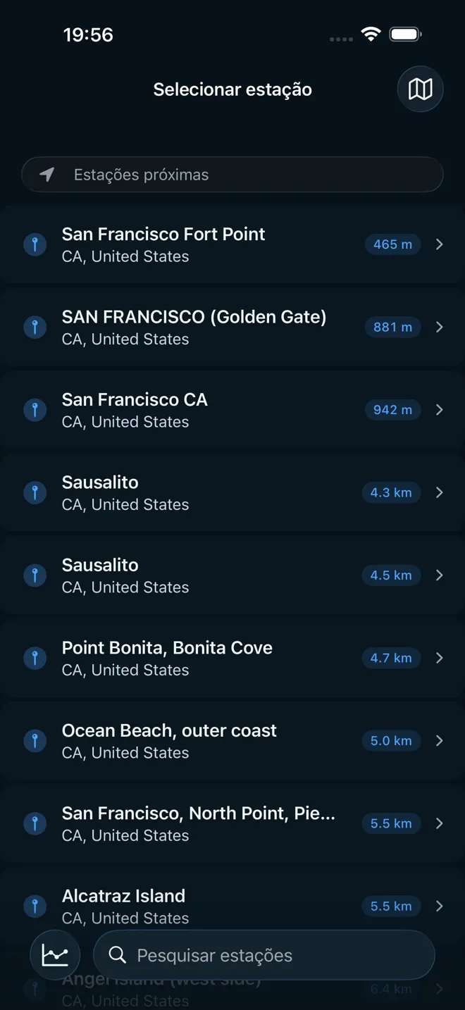 Mais de 6.000 estações no mundo